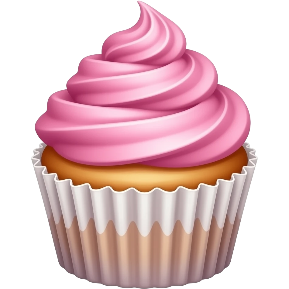 Cupcake with pink icing emoji