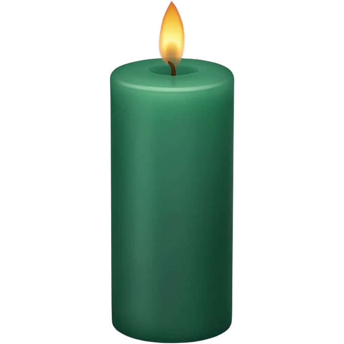  Dark Green candle  emoji
