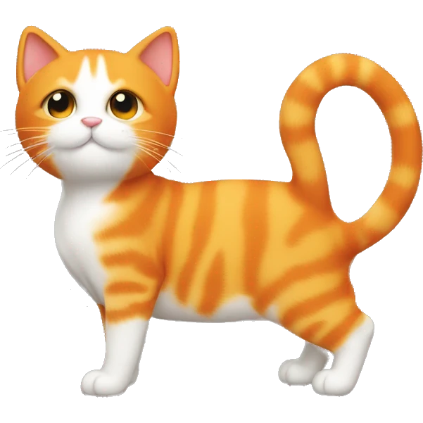 Orange cat on back emoji