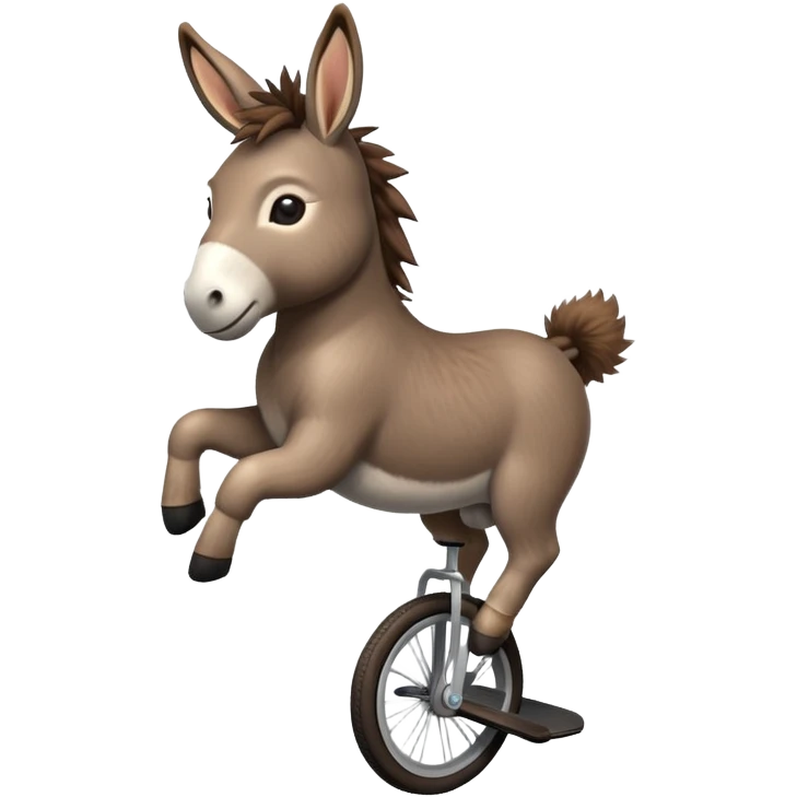 Donkey on unicycle emoji