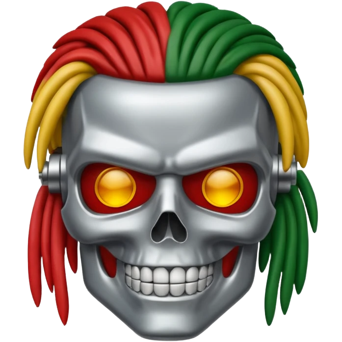 smiling rasta terminator silver emoji