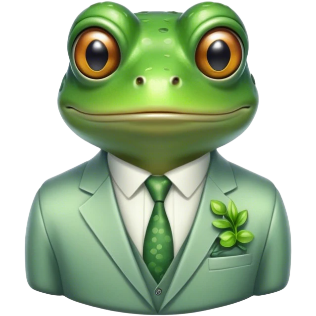 Лягушка Pepe AI консультант-киборг брокер emoji