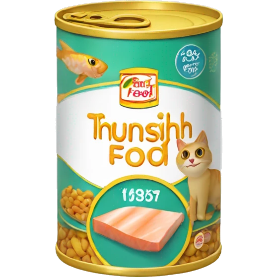 cat food can with Thunfish emoji