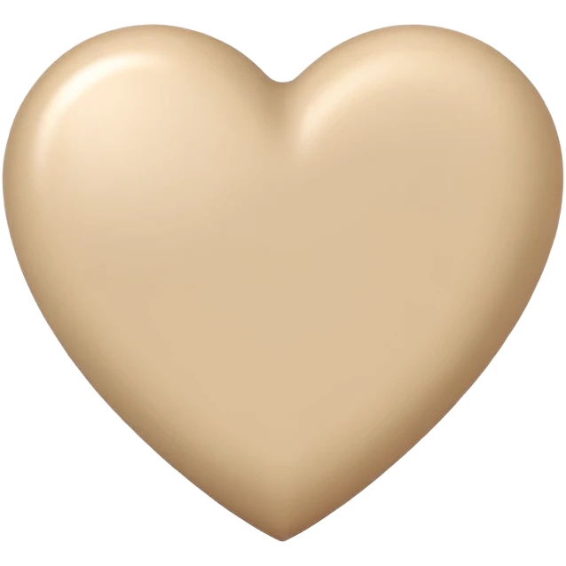 beige heart emoji
