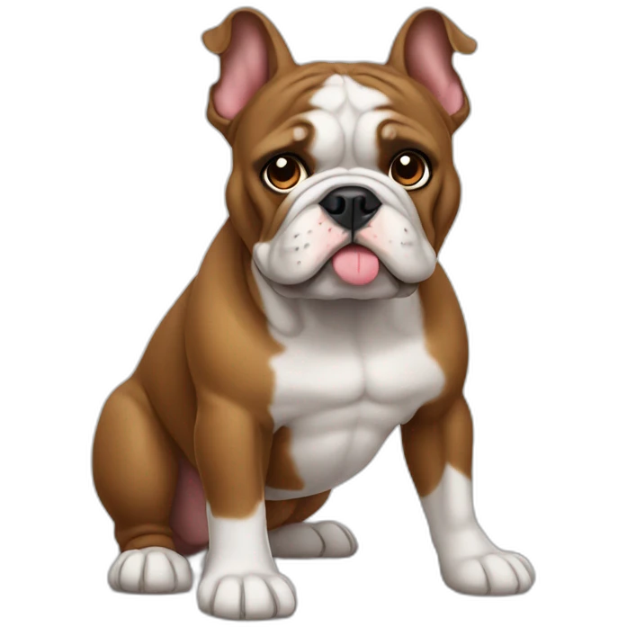 Brown colored France-BullDog emoji