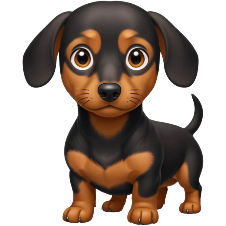 black and tandachsund emoji