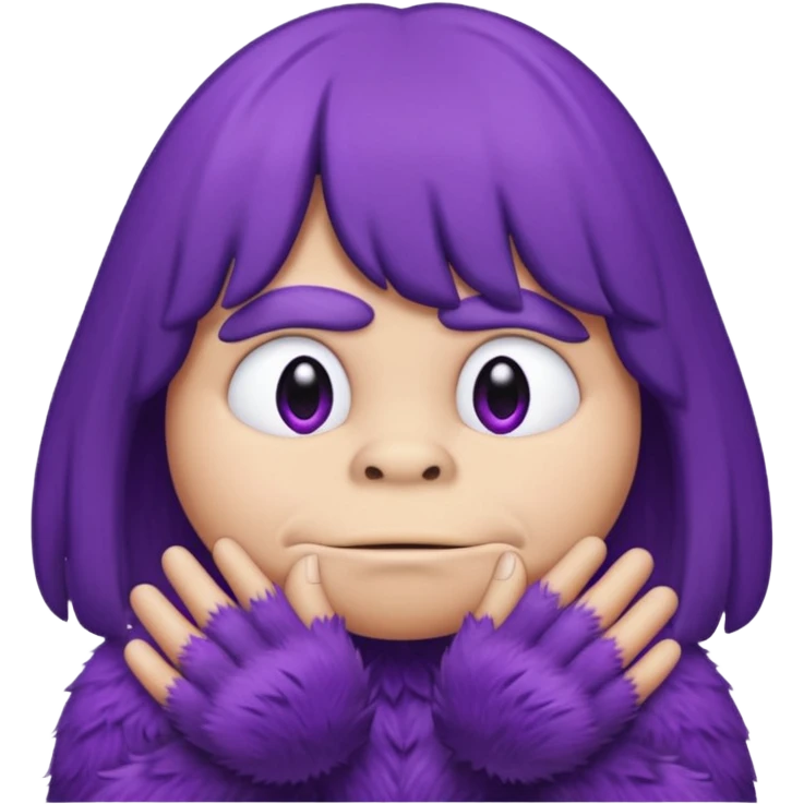 Grimace face, half frown with a side eye and hands clasped together emoji