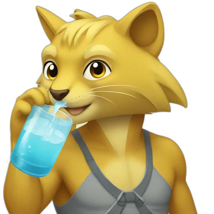 abra drinking water emoji