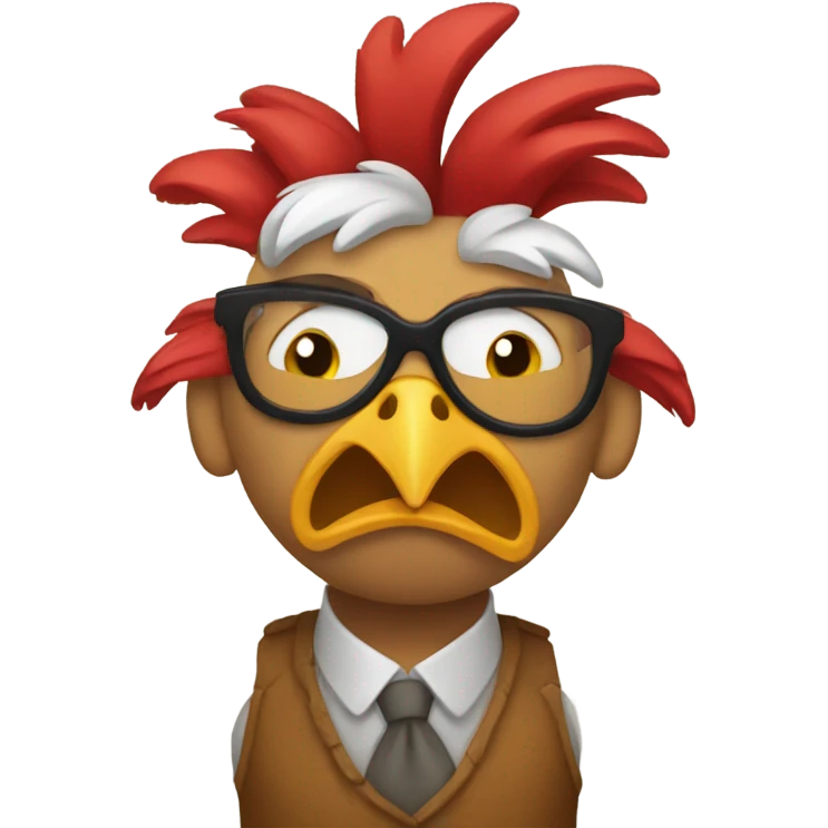 Rooster man emoji