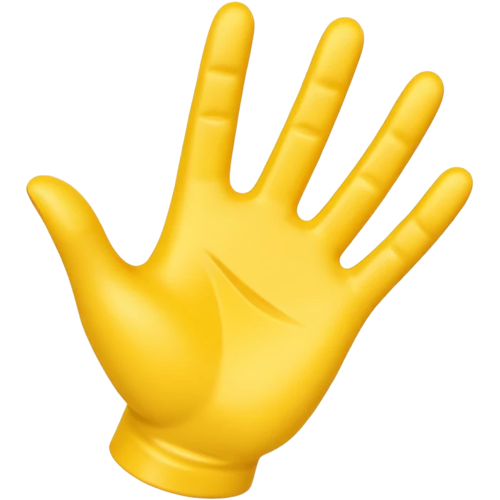 3D yellow hand wave icon no background emoji