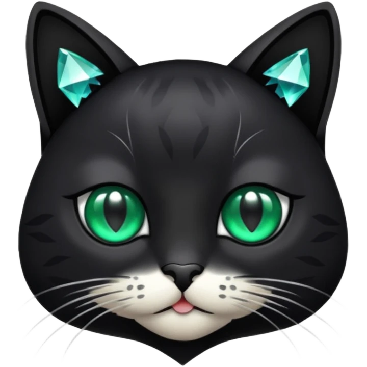 🐈‍⬛ with a small diamond  emoji