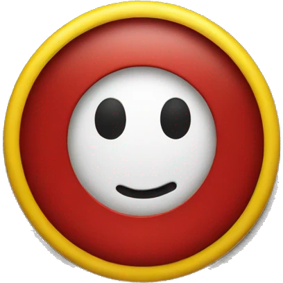A wavy black and red rectangle with a yellow circle in the middle emoji