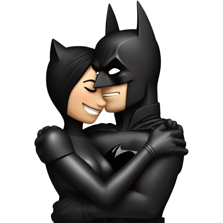 Batman hugs catwoman emoji