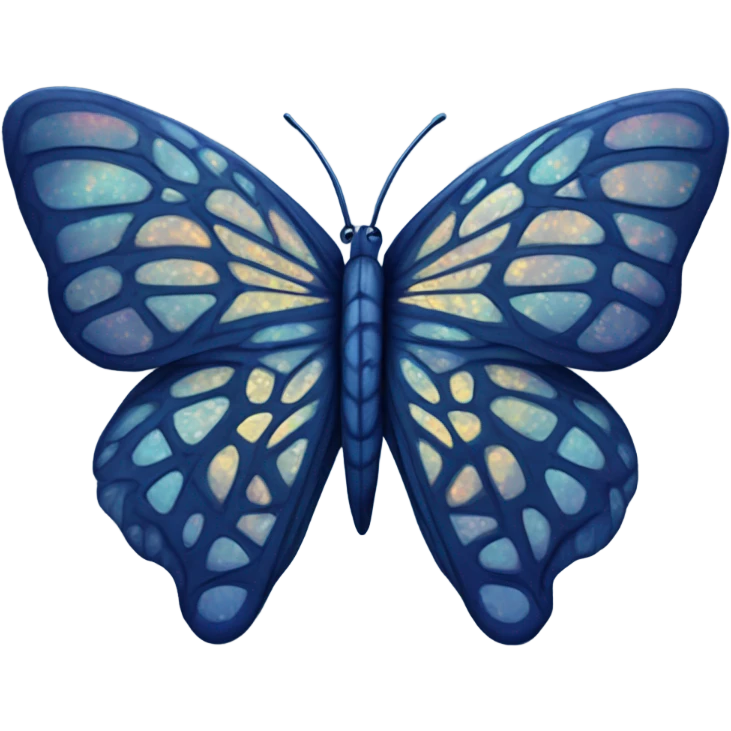 Navy blue butterfly  emoji