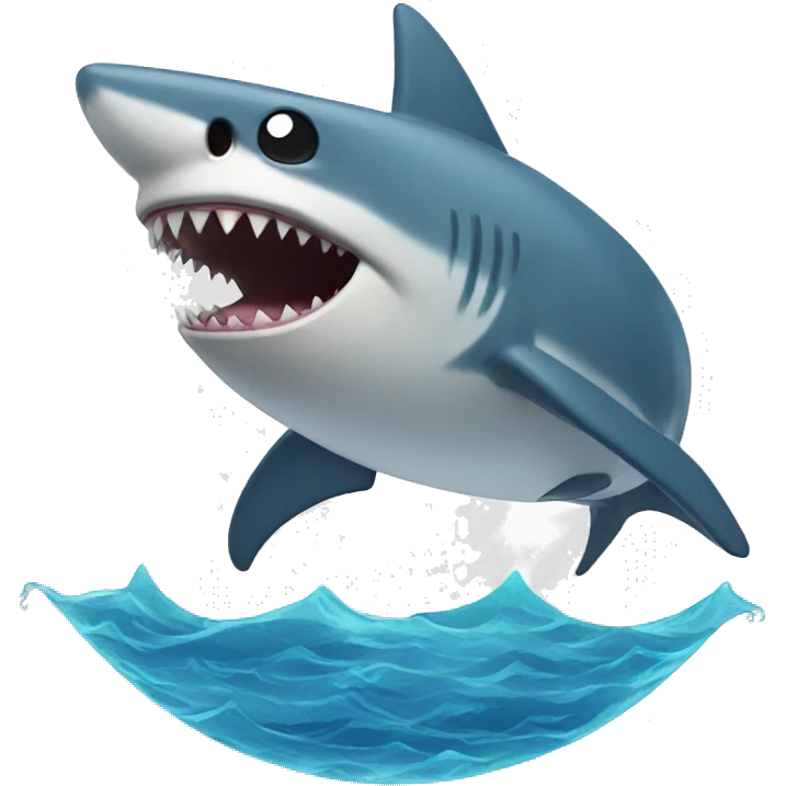 ocean with a shark emoji