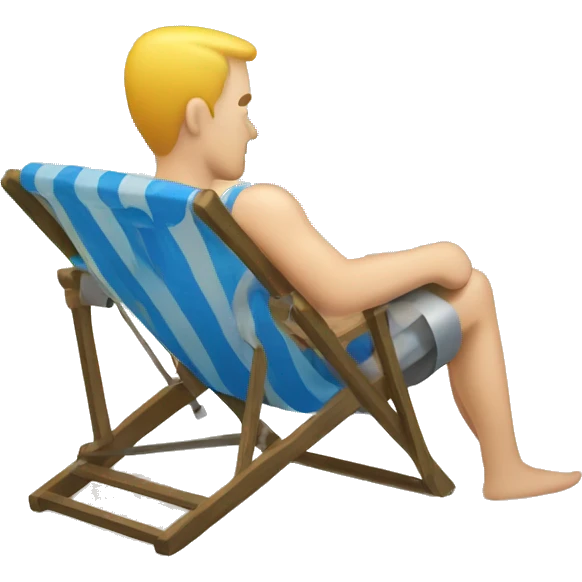 white guy gaming beach chair emoji