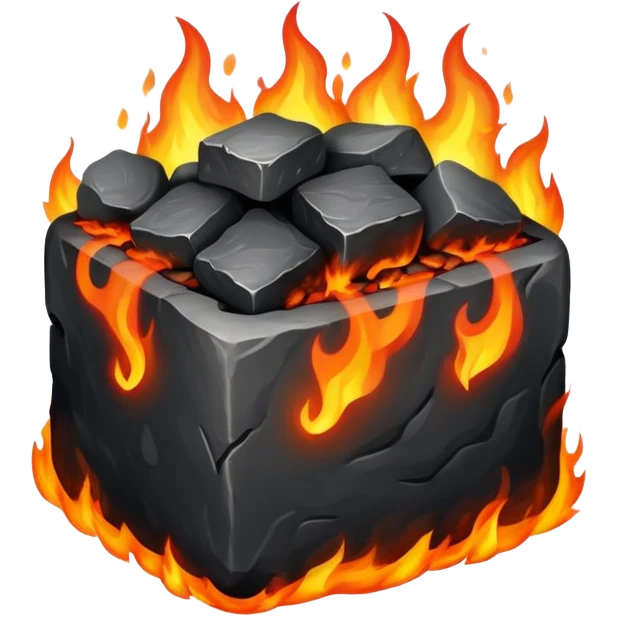 square of burning coal emoji