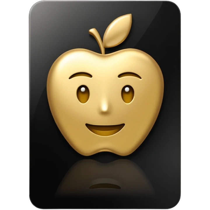 apple-style 3d emoji of a sleek black and gold card emoji