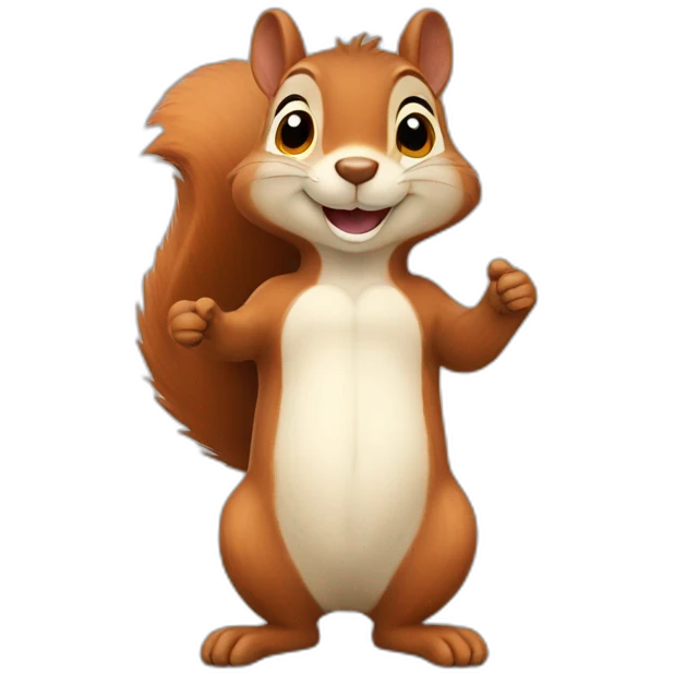 happy squirrel saying thank you emoji