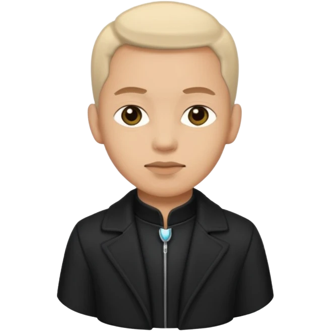 time traveler in black clothes emoji