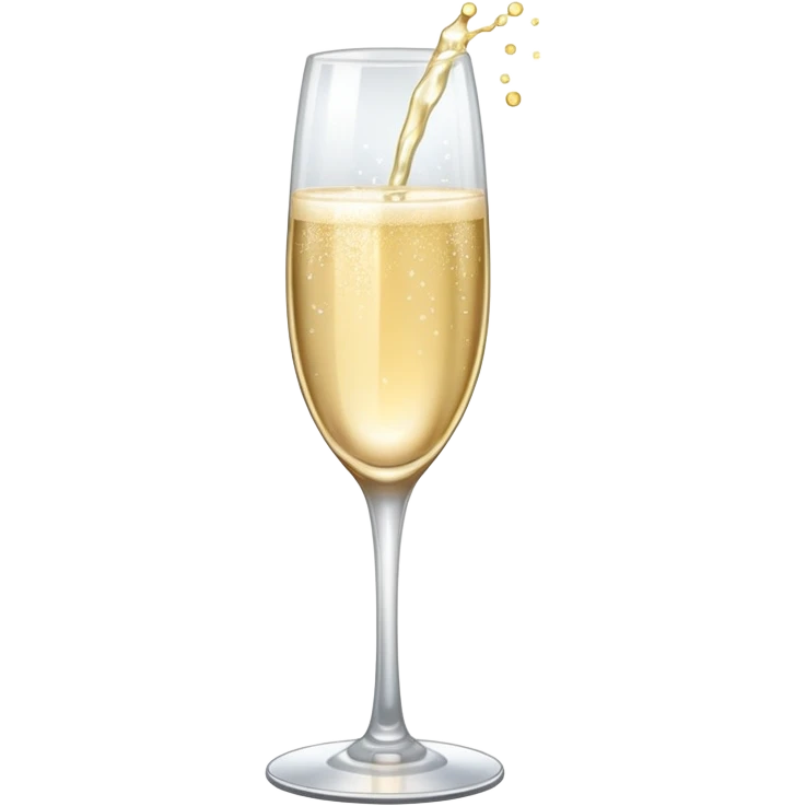 Champagne glass clink with sparkle emoji