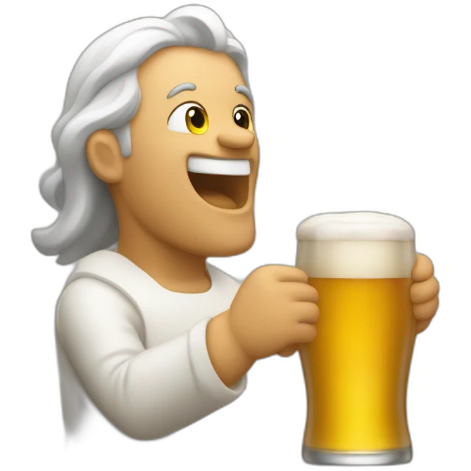 Chant entrain de prendre une bière emoji