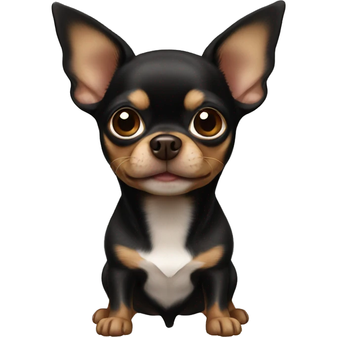 Black and brown chihuahua emoji