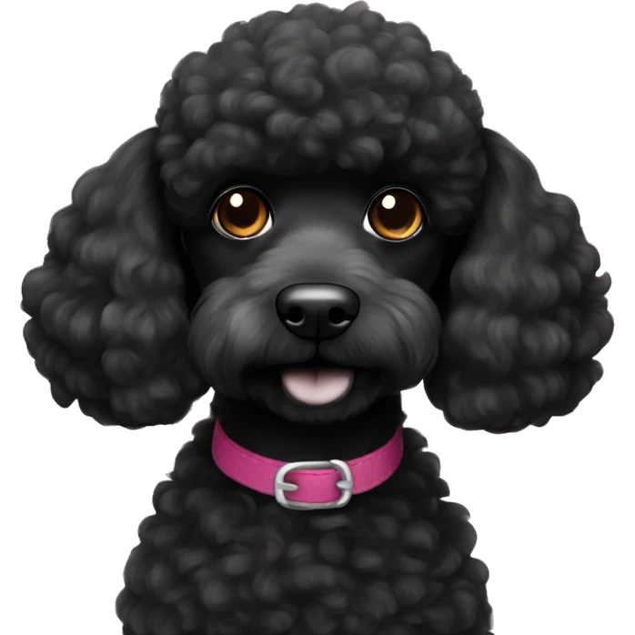 black mini poodle  emoji