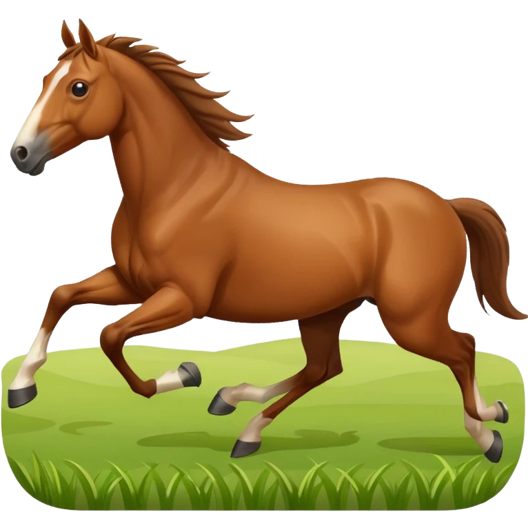 a horse escaping from the paddock emoji