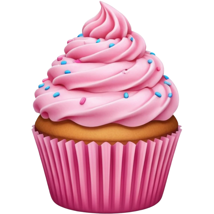 cupcake with pink icing emoji