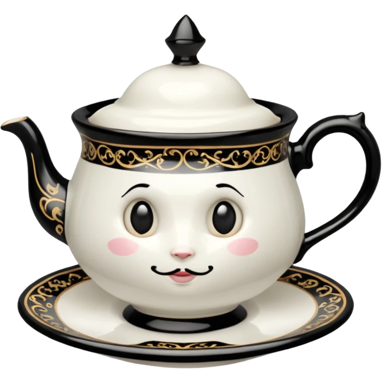 Alice in Wonderland teacup gothic emoji
