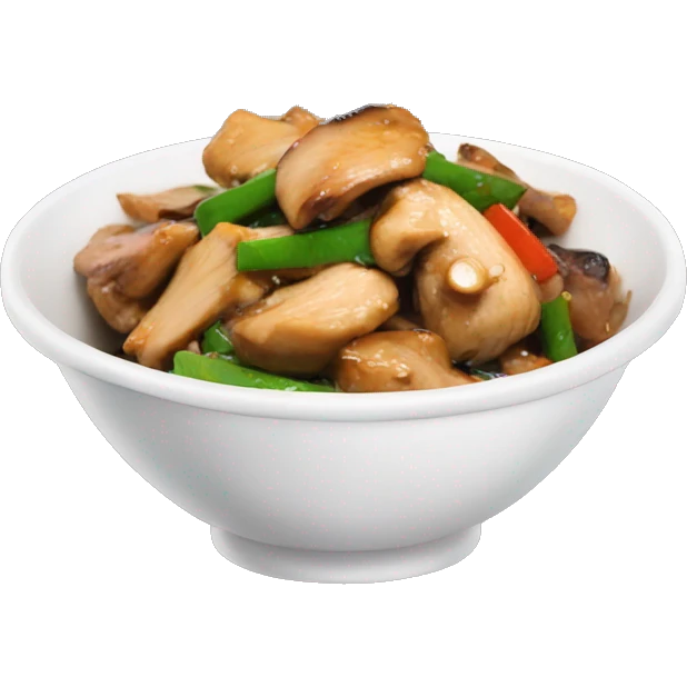 chinese chicken stir fry mushrooms emoji
