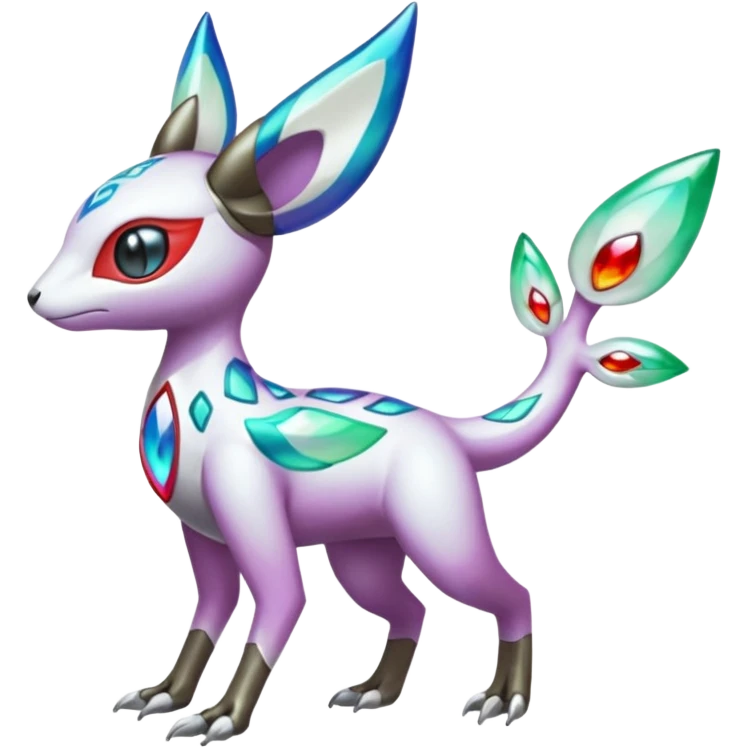 Shiny Colorful Vernid-Trico-Meloetta-Latias-Koraidon-Peppercat-Protogen-Pokémon-Digimon-Fakémon-fusion-hybrid-creature emoji