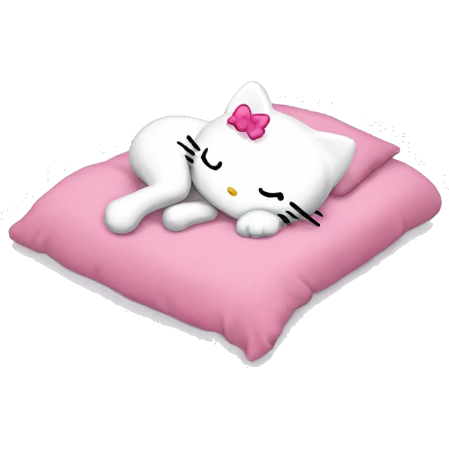 Hello kitty sleeping emoji