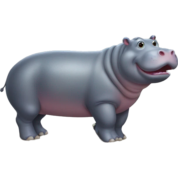 Hippopotames avec son corps  emoji