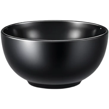 small black shiny bowl emoji