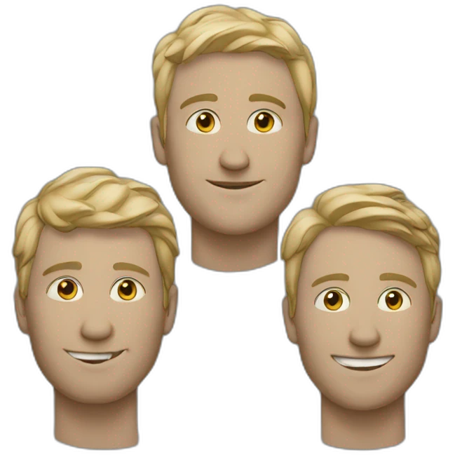 4 men connected in group show in line emoji