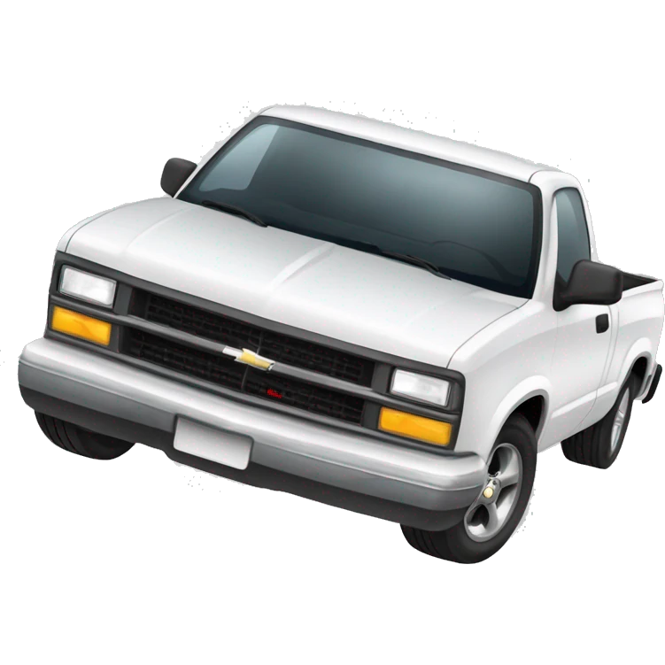White Chevy s10 emoji