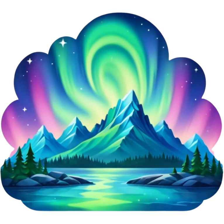 aurora borealis in the sky emoji