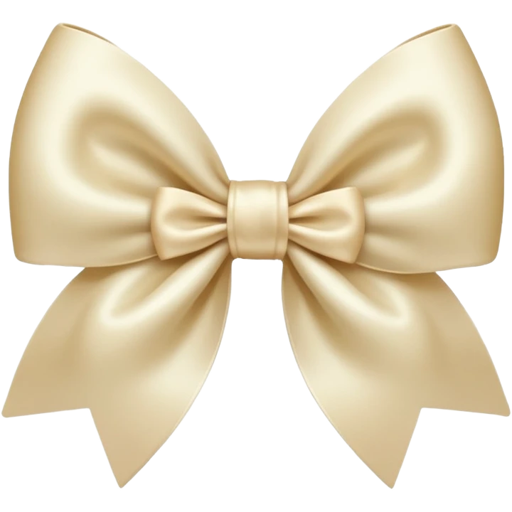 Really light cream bow emoji
