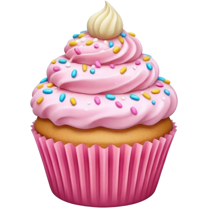 Cupcake with pink icing emoji