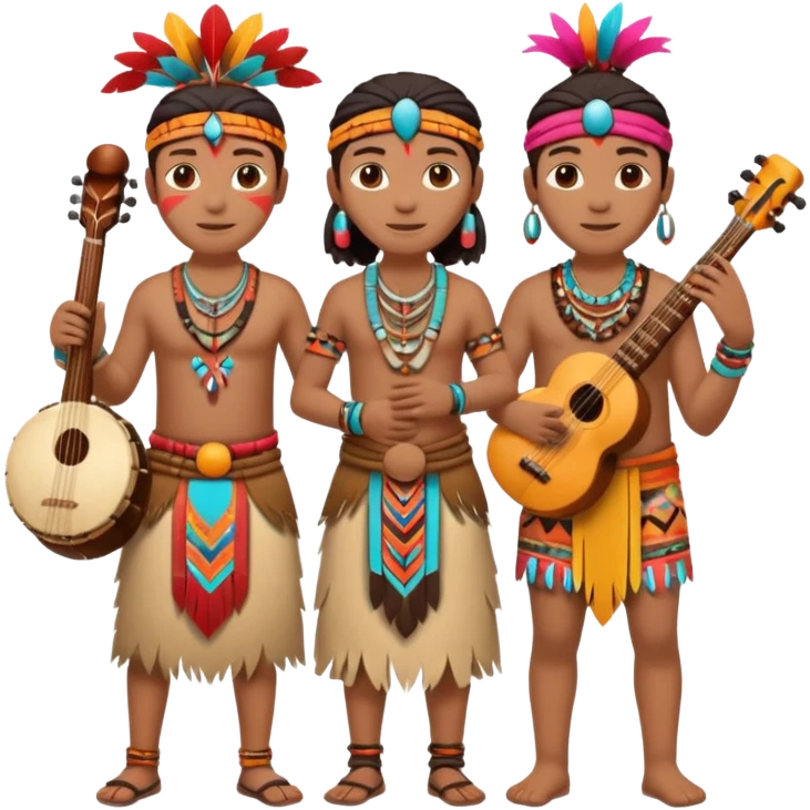 tribals in tribal colors festival time emoji