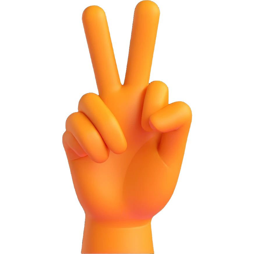 3D emoji of a hand pointing at the viewer, Microsoft fluent style, cheerful, simple shading emoji
