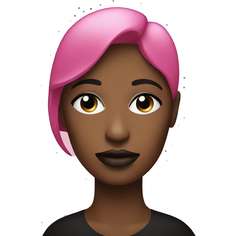 speech bubble dots pink black woman emoji