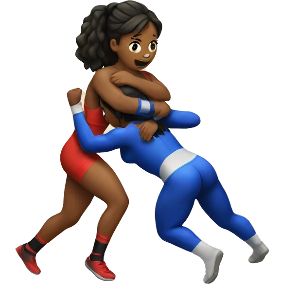 Girls wrestling emoji