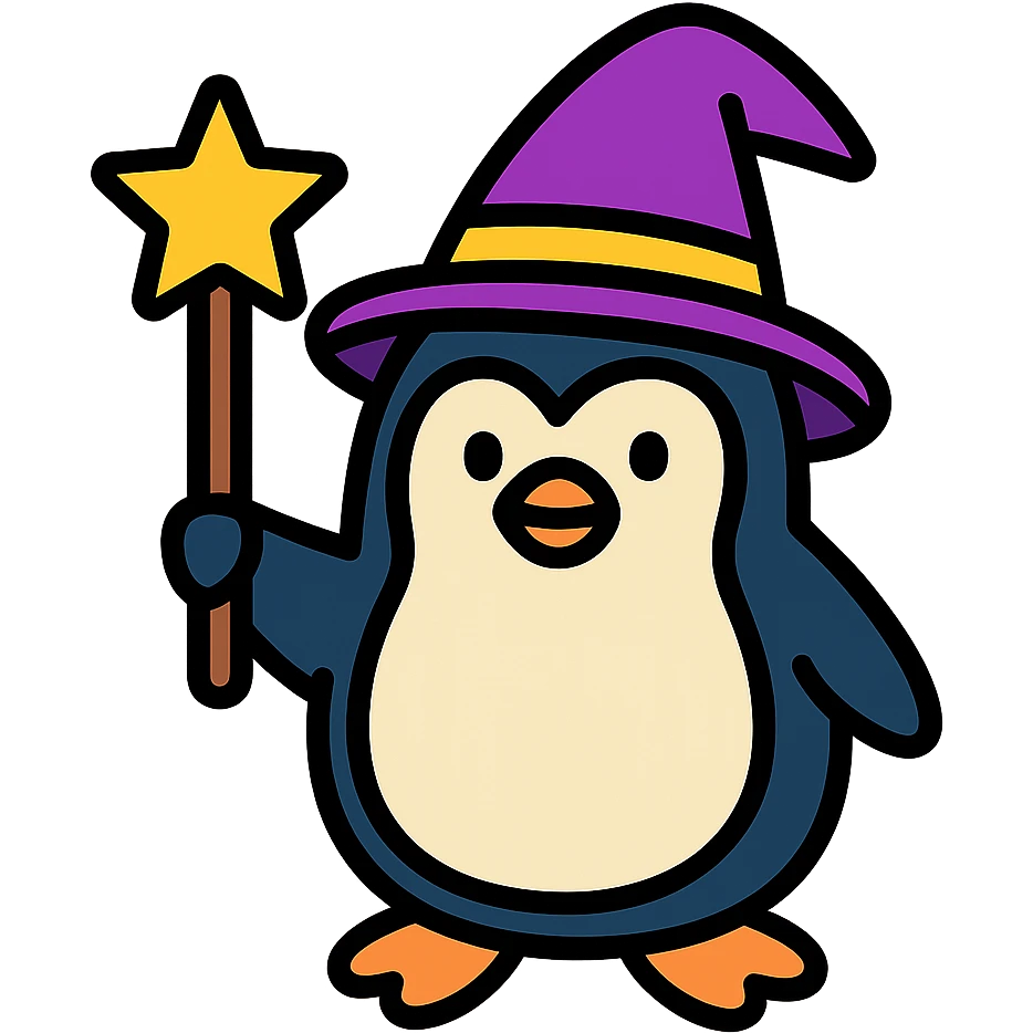 penguin wizard emoji