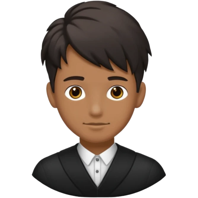 homme cheveux long attaché noir sans cheuveux dépanssant  16 ans, un peu bronzé  emoji