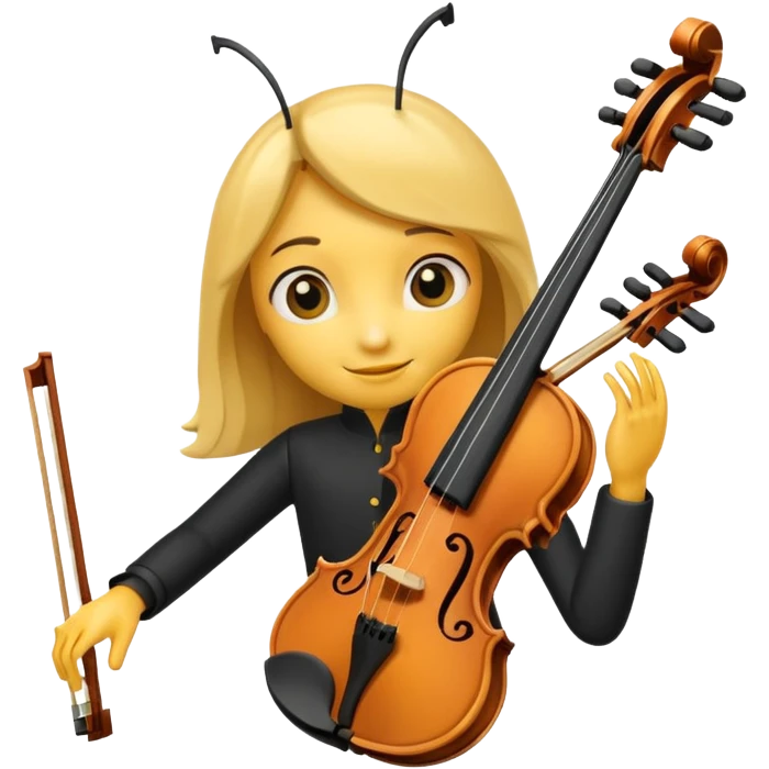 violin player bee emoji