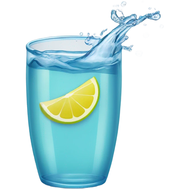 vaso de agua con limon emoji