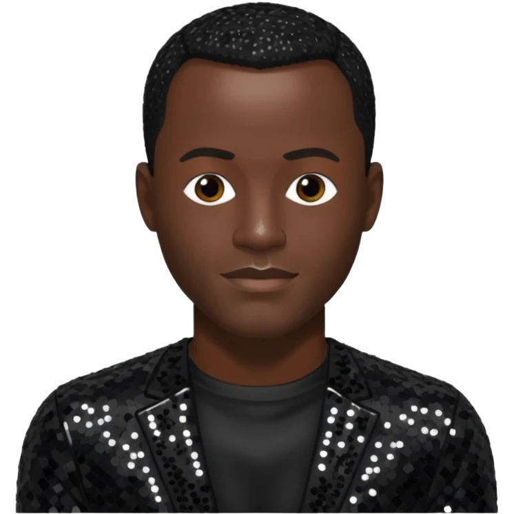 Brian McKnight with black sequin outfit emoji